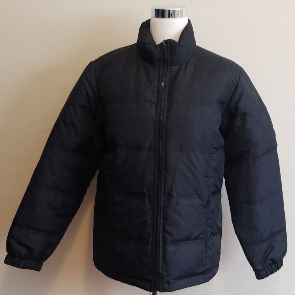 NEW YORK&CO Reversible Black/Metallic Blue Puffer